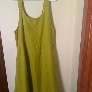 Sleeveless Mini Dress in Chartreuse Green